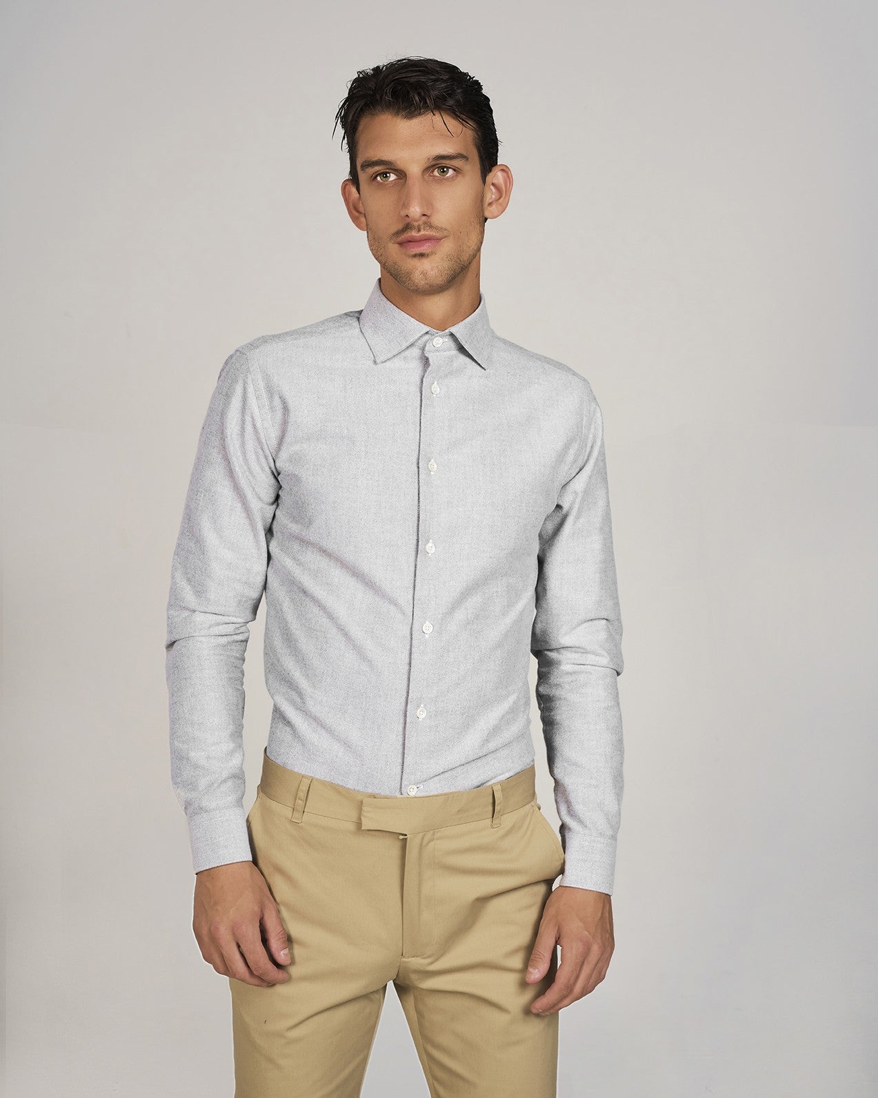 chemise homme de luxe haut de gamme : Chemise homme flanelle oxford