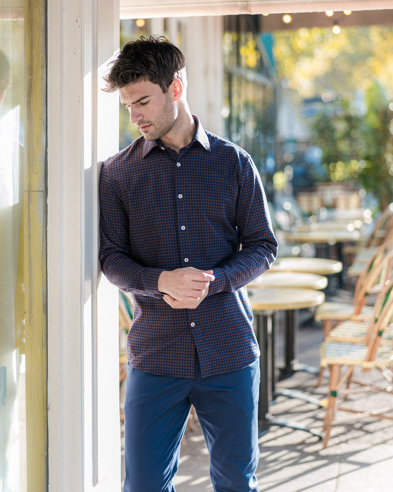 Chemise flanelle à carreaux pourpre