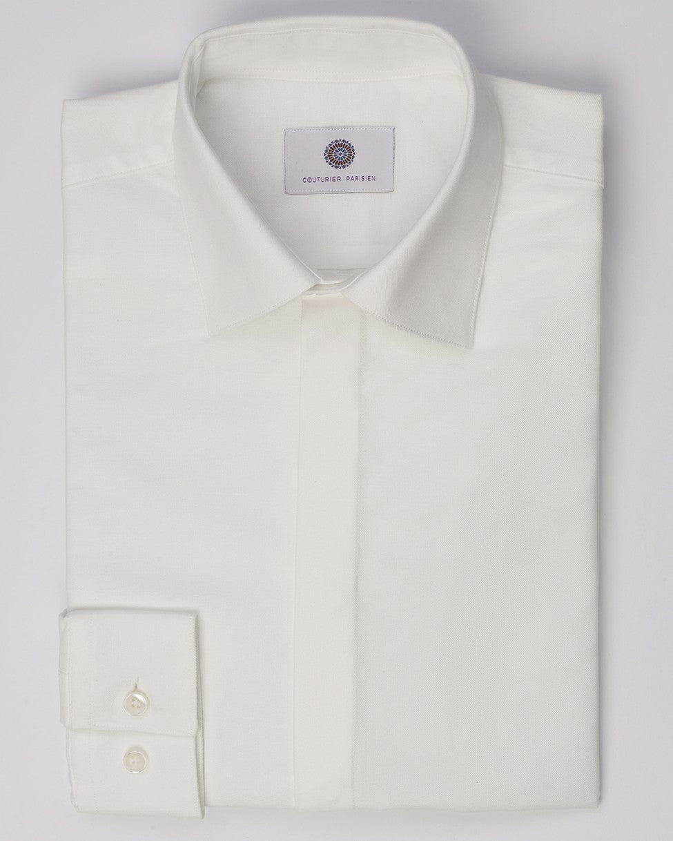 chemise homme de luxe haut de gamme : Chemise homme blanche oxford cérémonie