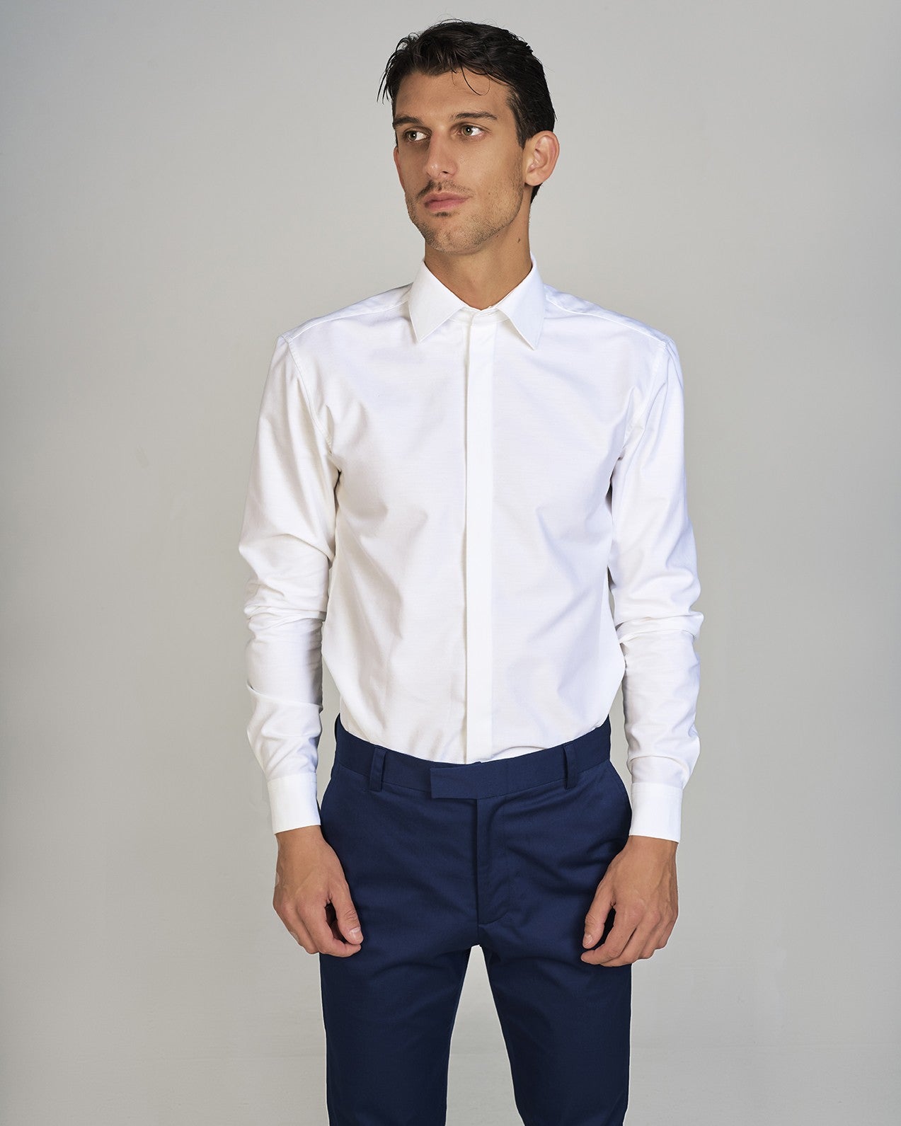 chemise homme de luxe haut de gamme : Chemise homme blanche oxford cérémonie